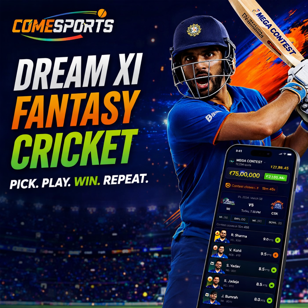 Cricket Play App Dream XI fantasy cricket ad visual